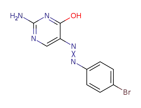 Molecular Structure of 127726-95-8 (2-amino-5-(4-bromophenyl)azopyrimidin-4-ol)
