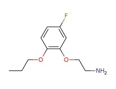 Molecular Structure of 125960-84-1 (2-(5-Fluoro-2-propoxy-phenoxy)-ethylamine)