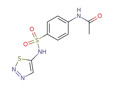 Molecular Structure of 4100-42-9 (4-acetylamino-<i>N</i>-[1,2,3]thiadiazol-5-yl-benzenesulfonamide)