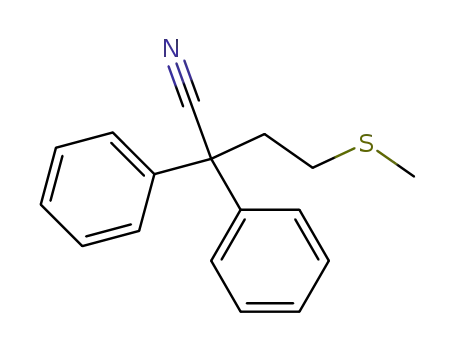 4-methylsulfanyl-2,2-diphenyl-butyronitrile