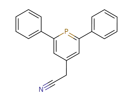 Molecular Structure of 107914-45-4 (4-Phosphorinacetonitrile, 2,6-diphenyl-)