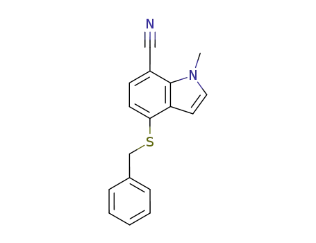 4-benzylthio-7-cyano-1-methylindole