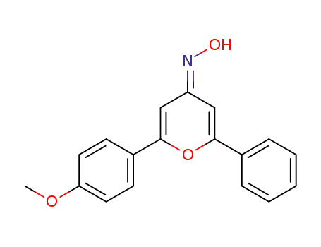 4H-Pyran-4-one, 2-(4-methoxyphenyl)-6-phenyl-, oxime