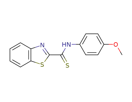 Molecular Structure of 96450-19-0 (2-Benzothiazolecarbothioamide, N-(4-methoxyphenyl)-)