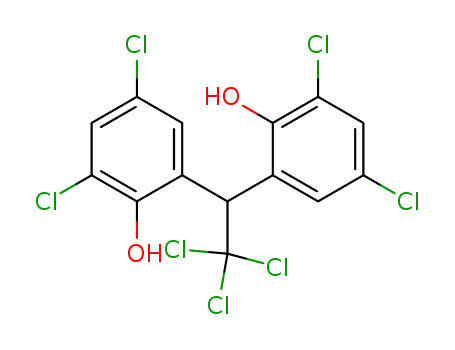 Molecular Structure of 92167-59-4 (2,4-dichloro-6-[2,2,2-trichloro-1-(3,5-dichloro-2-hydroxy-phenyl)ethyl]phenol)