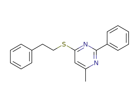 Pyrimidine, 4-methyl-2-phenyl-6-[(2-phenylethyl)thio]-