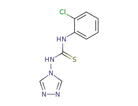 Molecular Structure of 128009-80-3 (1-(2-Chloro-phenyl)-3-[1,2,4]triazol-4-yl-thiourea)