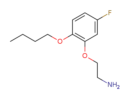 Molecular Structure of 125960-80-7 (2-(2-Butoxy-5-fluoro-phenoxy)-ethylamine)