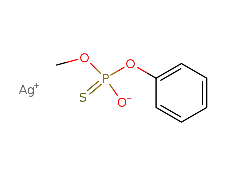 thiophosphoric acid <i>O</i>-methyl ester-<i>O</i>'-phenyl ester; silver-salt