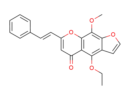 4-ethoxy-9-methoxy-7-<i>trans</i>-styryl-furo[3,2-<i>g</i>]chromen-5-one