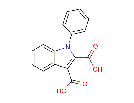 Molecular Structure of 121195-62-8 (1-phenylindole-2,3-dicarboxylic acid)