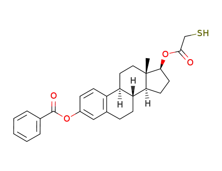 Molecular Structure of 120035-97-4 (3-benzoyloxy-17β-mercaptoacetoxy-estra-1,3,5(10)-triene)