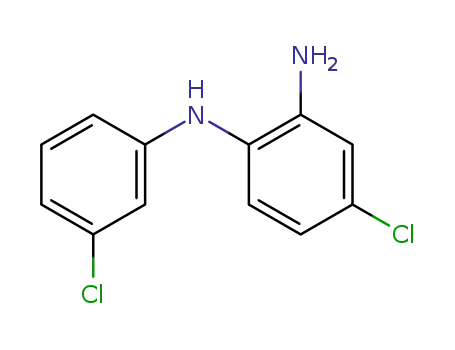 Molecular Structure of 79446-57-4 (4-chloro-<i>N</i><sup>1</sup>-(3-chloro-phenyl)-<i>o</i>-phenylenediamine)