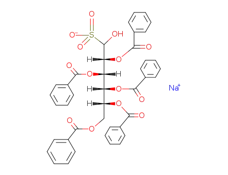 (1Ξ)-D-<i>gluco</i>-2,3,4,5,6-pentakis-benzoyloxy-1-hydroxy-hexane-1-sulfonic acid ; sodium-salt