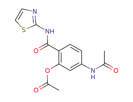 Molecular Structure of 858478-67-8 (2-acetoxy-4-acetylamino-benzoic acid thiazol-2-ylamide)