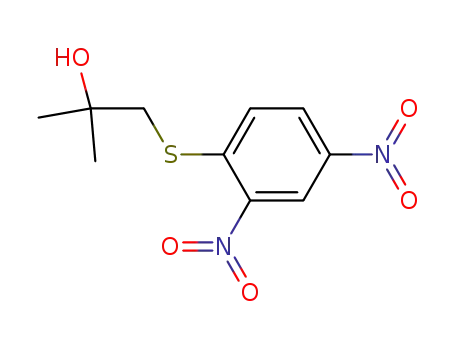 Molecular Structure of 856978-60-4 ((2,4-dinitro-phenylsulfanyl)-<i>tert</i>-butyl alcohol)