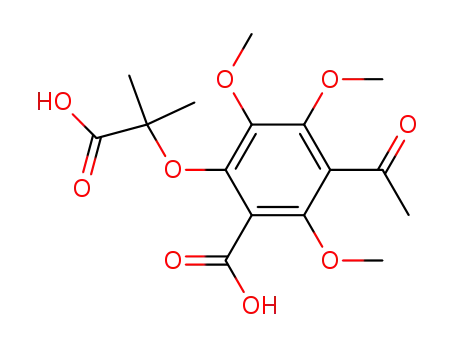 3-acetyl-6-(1-carboxy-1-methyl-ethoxy)-2,4,5-trimethoxy-benzoic acid