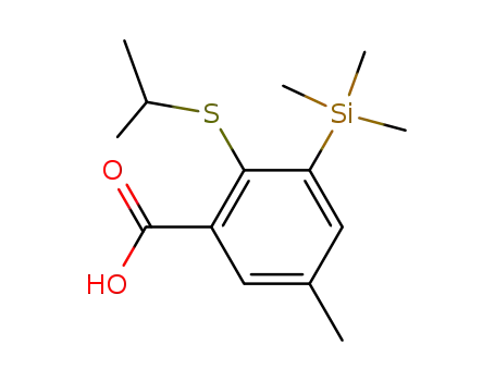 5-Methyl-3-(trimethylsilyl)-2-(isopropylthio)benzoic acid