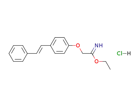 2-(<i>trans</i>-stilben-4-yloxy)-acetimidic acid ethyl ester; hydrochloride