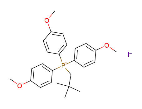 Molecular Structure of 107770-02-5 (neopentyl-tris(p-methoxyphenyl)phosphonium iodide)