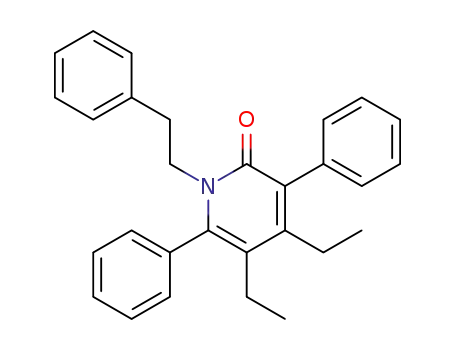 2(1H)-Pyridinone, 4,5-diethyl-3,6-diphenyl-1-(2-phenylethyl)-