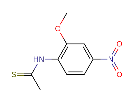 Molecular Structure of 39184-85-5 (thioacetic acid-(2-methoxy-4-nitro-anilide))