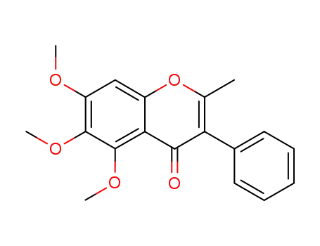 Molecular Structure of 14291-45-3 (5,6,7-trimethoxy-2-methyl-3-phenyl-chromen-4-one)