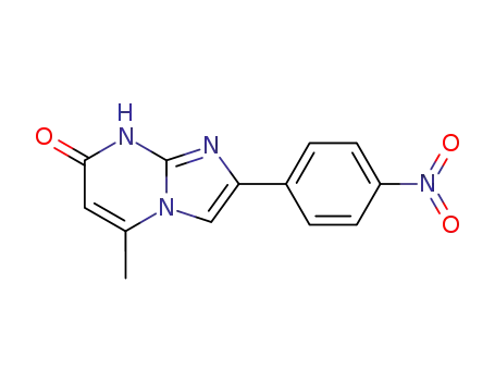 Molecular Structure of 65791-88-0 (Imidazo[1,2-a]pyrimidin-7(1H)-one, 5-methyl-2-(4-nitrophenyl)-)