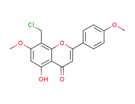 Molecular Structure of 874005-08-0 (8-chloromethyl-5-hydroxy-7-methoxy-2-(4-methoxy-phenyl)-chromen-4-one)