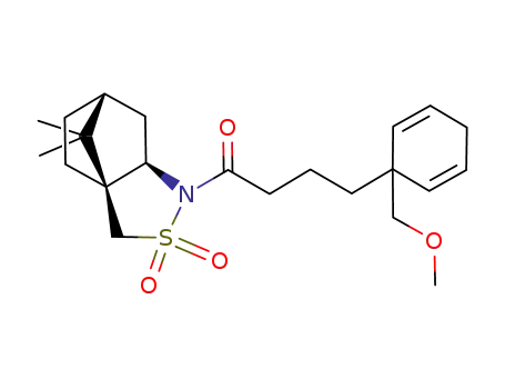 1-((1S,5R,7R)-10,10-Dimethyl-3,3-dioxo-3λ<sup>6</sup>-thia-4-aza-tricyclo[5.2.1.0<sup>1,5</sup>]dec-4-yl)-4-(1-methoxymethyl-cyclohexa-2,5-dienyl)-butan-1-one