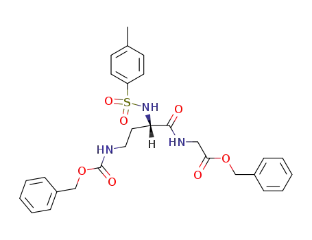 Molecular Structure of 103097-59-2 (<i>N</i>-[(<i>S</i>)-4-benzyloxycarbonylamino-2-(toluene-4-sulfonylamino)-butyryl]-glycine benzyl ester)