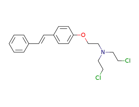 bis-(2-chloro-ethyl)-(2-<i>trans</i>-stilben-4-yloxy-ethyl)-amine
