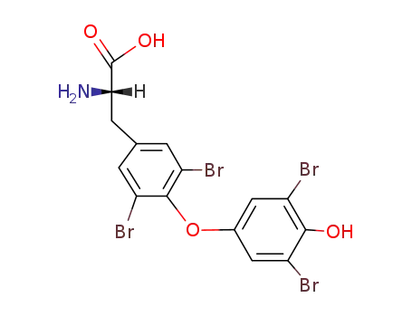 Molecular Structure of 6893-00-1 (L-Tyrosine, 3,5-dibromo-O-(3,5-dibromo-4-hydroxyphenyl)-)
