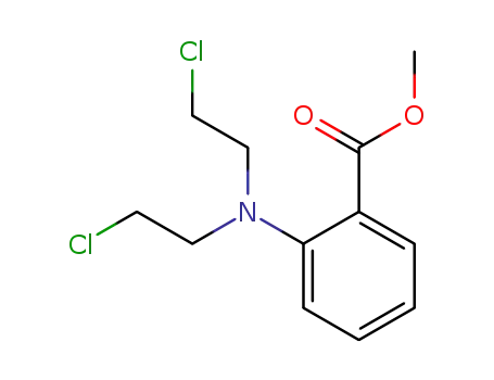 Molecular Structure of 3086-00-8 (<i>N</i>,<i>N</i>-bis-(2-chloro-ethyl)-anthranilic acid methyl ester)