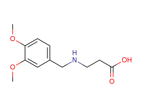 Molecular Structure of 100371-00-4 (b-Alanine, N-[(3,4-dimethoxyphenyl)methyl]-)