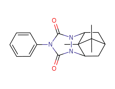 Molecular Structure of 82934-23-4 (4,5-diaza-N-phenyl-7,8,8-trimethyltricyclo<4.2.1.0<sup>3,7</sup>>nonane-4,5-dicarboximide)