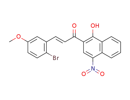 3<i>t</i>-(2-bromo-5-methoxy-phenyl)-1-(1-hydroxy-4-nitro-[2]naphthyl)-propenone