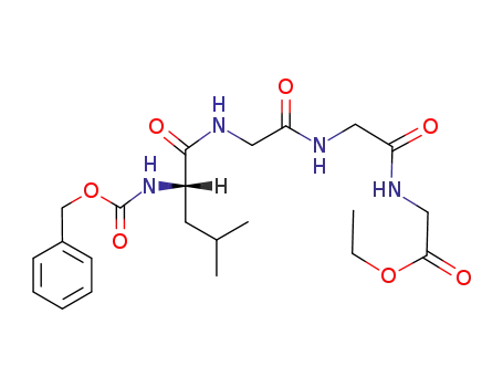 Molecular Structure of 92911-77-8 (Glycine, N-[N-[N-[N-[(phenylmethoxy)carbonyl]-L-leucyl]glycyl]glycyl]-,
ethyl ester)