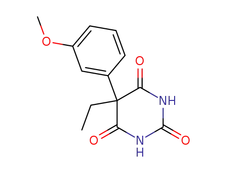Molecular Structure of 2957-61-1 (5-ethyl-5-(3-methoxy-phenyl)-pyrimidine-2,4,6-trione)