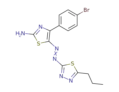 4-(4-Bromo-phenyl)-5-(5-propyl-[1,3,4]thiadiazol-2-ylazo)-thiazol-2-ylamine