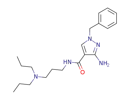 3-Amino-1-benzyl-1H-pyrazole-4-carboxylic acid (3-dipropylamino-propyl)-amide