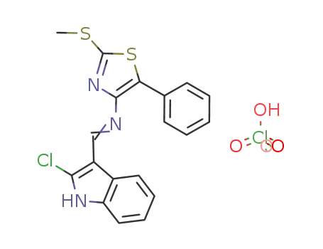 3-<4-(2-methylthio-5-phenylthiazolyl)iminomethyl>-2-chloroindole perchlorate