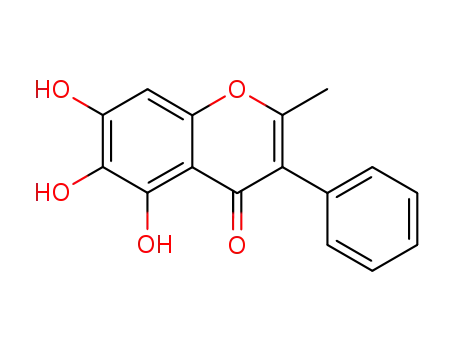 Molecular Structure of 855296-21-8 (5,6,7-trihydroxy-2-methyl-3-phenyl-chromen-4-one)