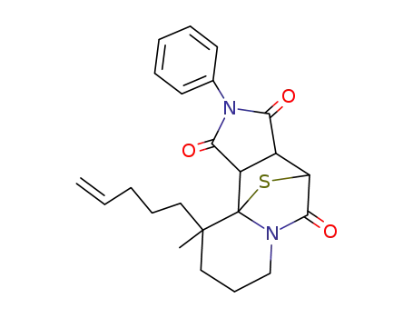 1H-4,10a-Epithiopyrrolo[3,4-a]quinolizine-1,3,5(2H,4H)-trione,
hexahydro-10-methyl-10-(4-pentenyl)-2-phenyl-