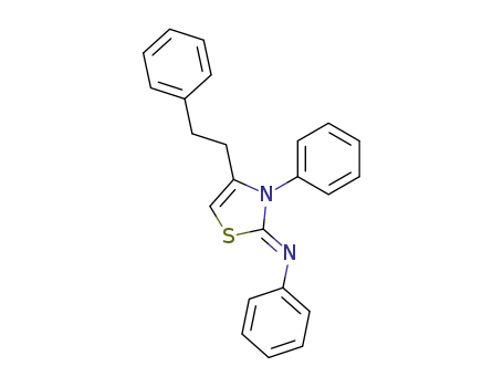 Molecular Structure of 26175-44-0 ((4-phenethyl-3-phenyl-3<i>H</i>-thiazol-2-ylidene)-phenyl-amine)
