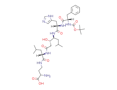 2-Amino-4-((S)-2-{(3S,4S)-4-[(S)-2-((S)-2-tert-butoxycarbonylamino-3-phenyl-propionylamino)-3-(3H-imidazol-4-yl)-propionylamino]-3-hydroxy-6-methyl-heptanoylamino}-4-methyl-pentanoylamino)-butyric acid