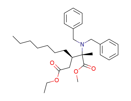 (2S,3R)-2-Dibenzylamino-3-heptyl-2-methyl-pentanedioic acid 5-ethyl ester 1-methyl ester
