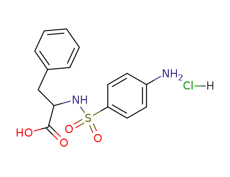Molecular Structure of 64501-88-8 (L-Phenylalanine, N-[(4-aminophenyl)sulfonyl]-, monohydrochloride)