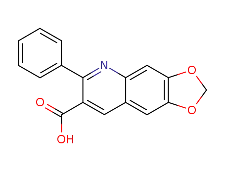 6-phenyl-[1,3]dioxolo[4,5-<i>g</i>]quinoline-7-carboxylic acid