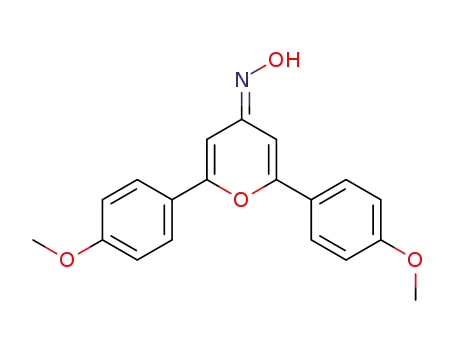 2,6-bis-(4-methoxy-phenyl)-pyran-4-one oxime